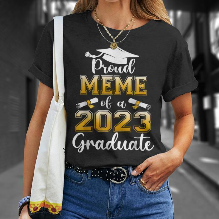 Proud Meme Of A Class Of 2023 Graduate Senior 23 Unisex T-Shirt Gifts for Her