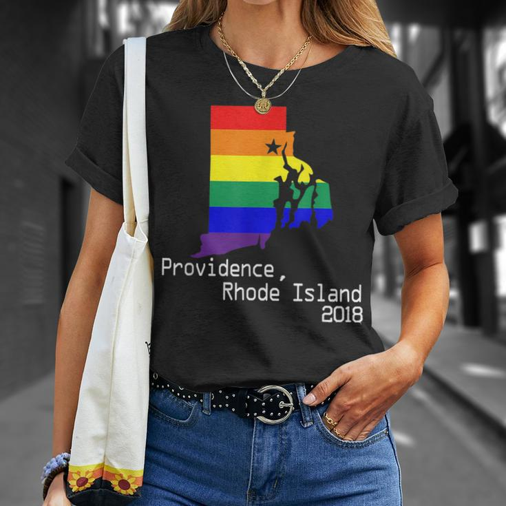 Providence Rhode Island 2018 Lgbt Pride Gay Pride Unisex T-Shirt Gifts for Her
