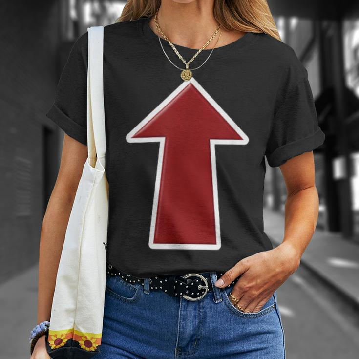 Red Arrow Pointing Up T-Shirt Gifts for Her