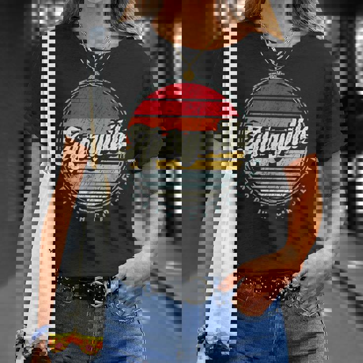 Retro Autryville Home State Cool 70S Style Sunset T-Shirt Gifts for Her