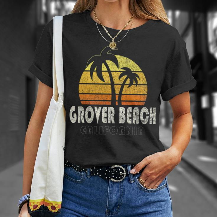 Retro Grover Beach Ca Beach Vacation T-Shirt Gifts for Her