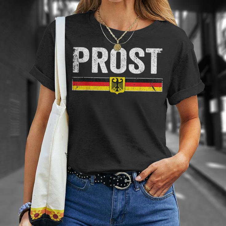 Retro Oktoberfest German Flag Prost T-Shirt Gifts for Her