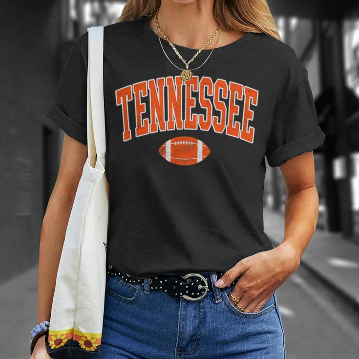 Retro Vintage Tennessee State Football Distressed T-Shirt Gifts for Her