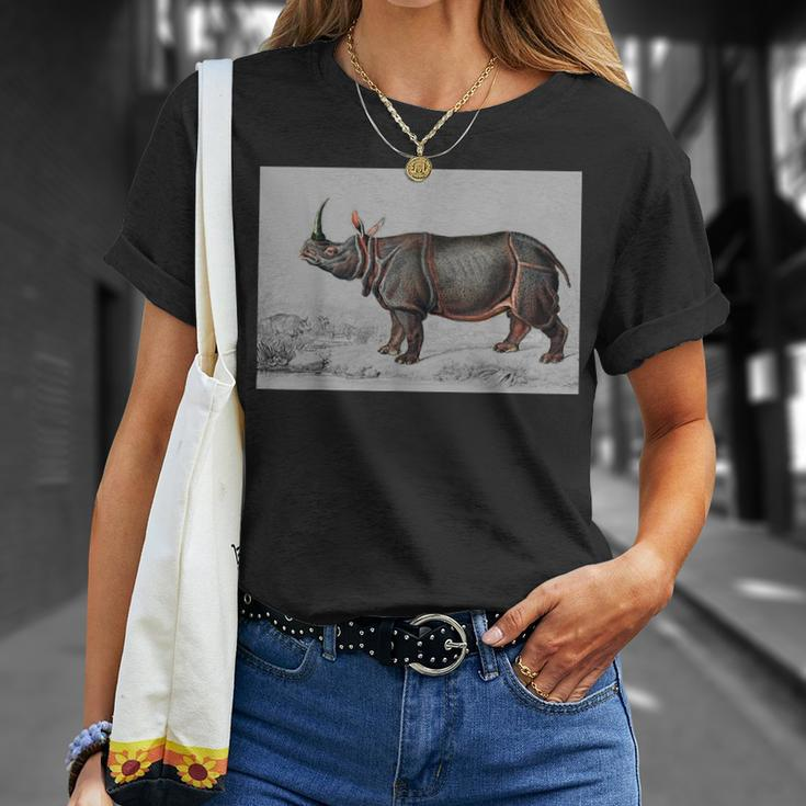 Rhino Indian Rhinoceros Rhino Lover Safari Rhinoceros Unisex T-Shirt Gifts for Her