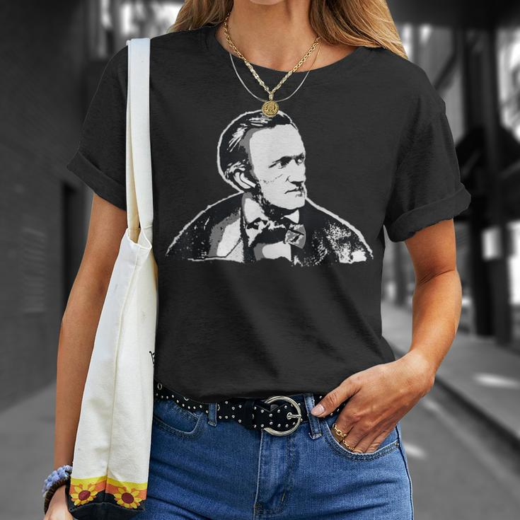 Richard Wagner Classical Composer Earbuds T-Shirt Gifts for Her