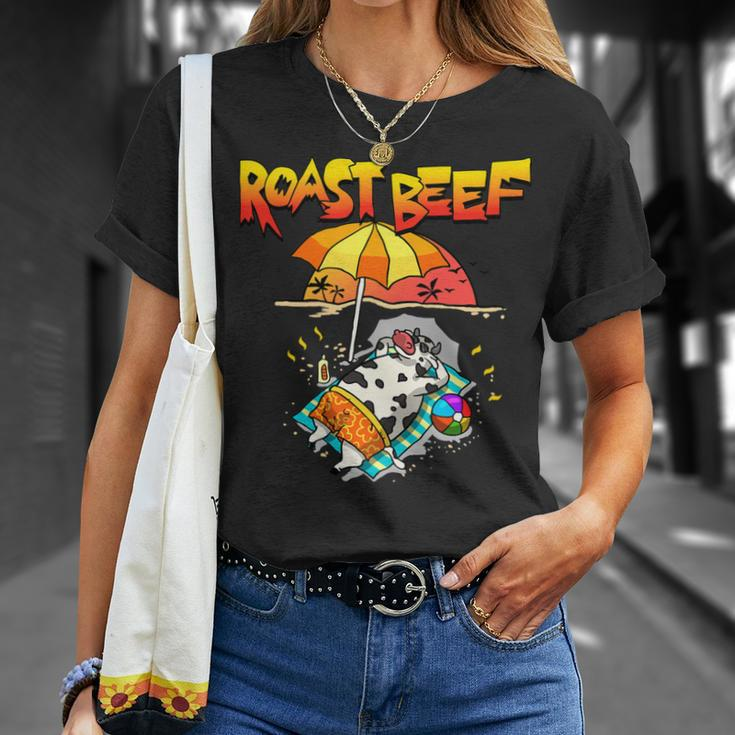 Roast Beef Cow Cute Meat Lover Sun Beach Fun Kids Men Women Unisex T-Shirt Gifts for Her