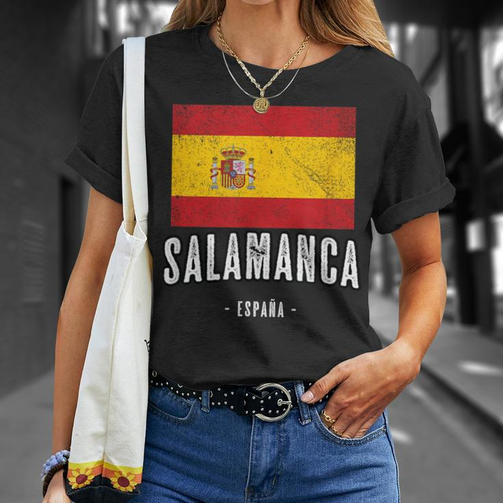 Salamanca Spain Es Flag City Top Bandera Española Ropa T-Shirt Gifts for Her