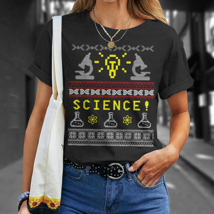 Science Nerd Ugly Christmas Sweater T-Shirt Gifts for Her