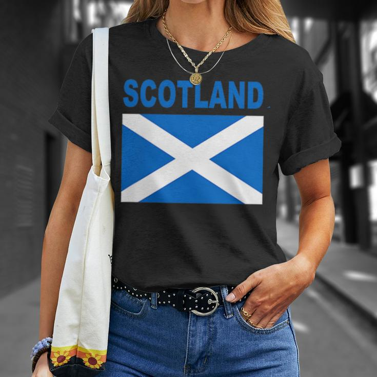 Scotland Flag Cool Pocket Scottish Alba Flags T-Shirt Gifts for Her