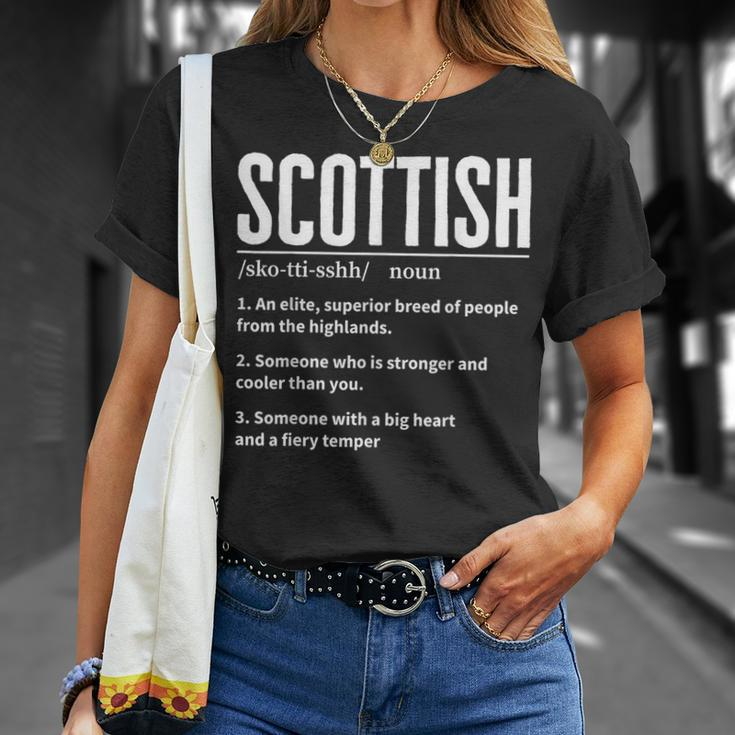 Scottish Definition Scottish & Scotland Heritage T-Shirt Gifts for Her