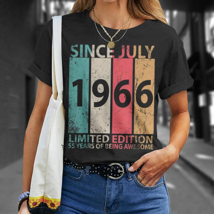 Since July 1966 Ltd Edition Happy 55 Years Of Being Awesome Unisex T-Shirt Gifts for Her