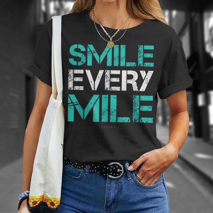 Smile Every Mile Running Runner T-Shirt Gifts for Her