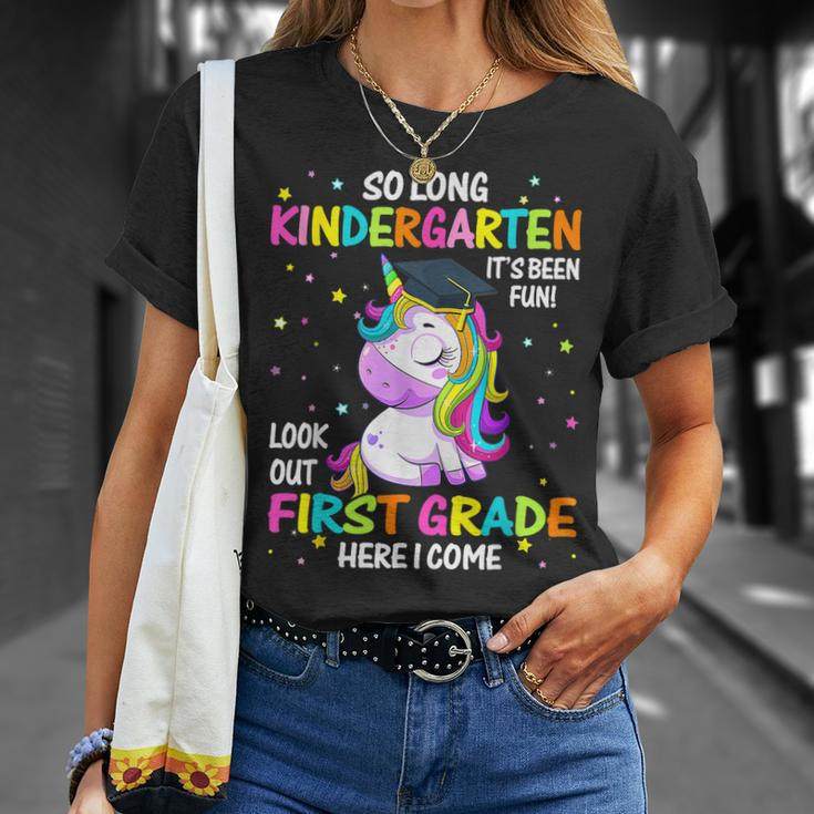 So Long Kindergarten 1St Grade Come Unicorn Graduation Girls Unisex T-Shirt Gifts for Her