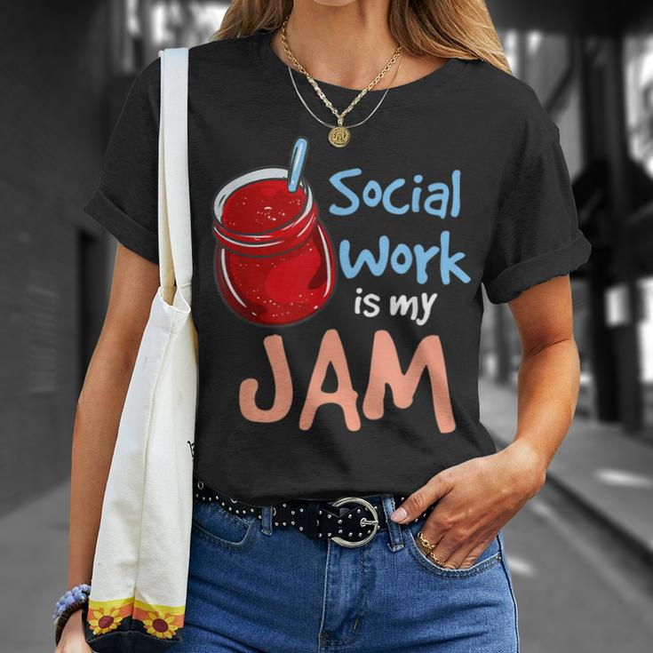 Social Work Is My Jam Social Worker T-Shirt Gifts for Her