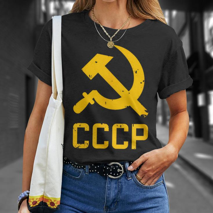 Soviet Union Hammer And Sickle Russia Communism Ussr Cccp T-Shirt Gifts for Her