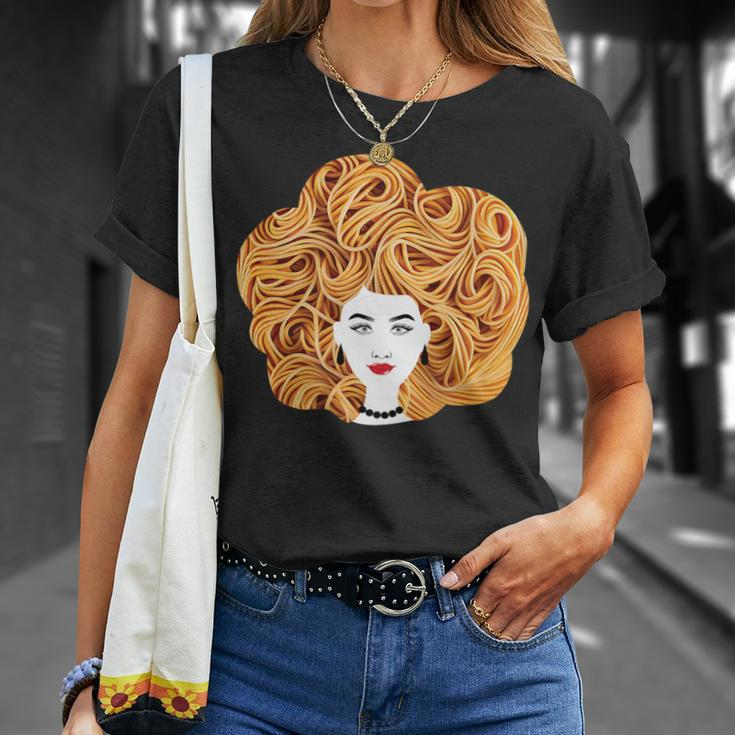 Spaghetti Pasta Natural Hair T-Shirt Gifts for Her