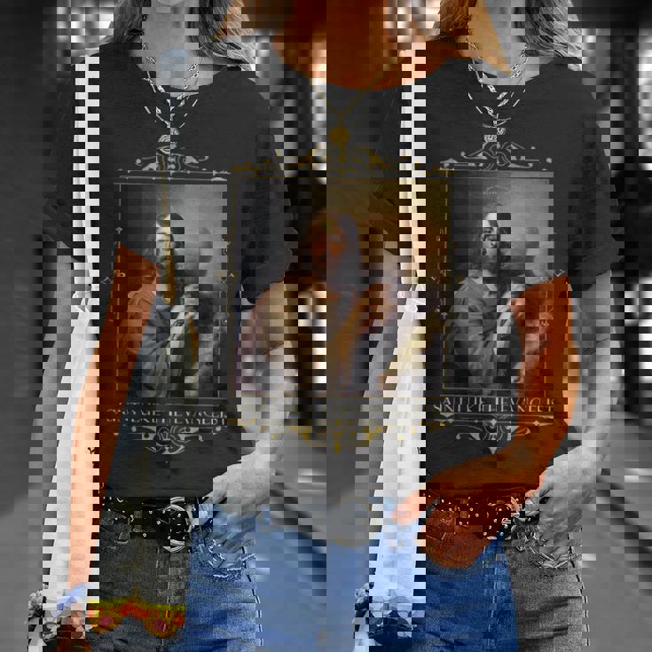 St Luke The Evangelist Prayer Patron Artists Catholic Saint T-Shirt Gifts for Her