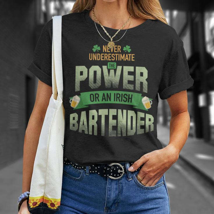 St Patrick's Day Bartender Ideas Never Underestimate T-Shirt Gifts for Her