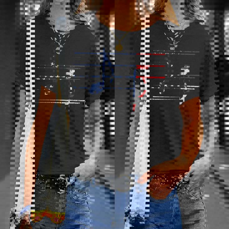 Staff Musical Notes 4Th Of July American Flag Music Fans Unisex T-Shirt Gifts for Her Staff Musical Notes 4Th Of July American Flag Music Fans Unisex T-Shirt Gifts for Her