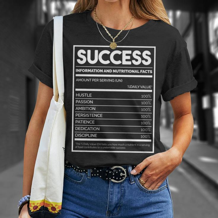 Success Information And Nutritional Facts Hustle Passion T-Shirt Gifts for Her