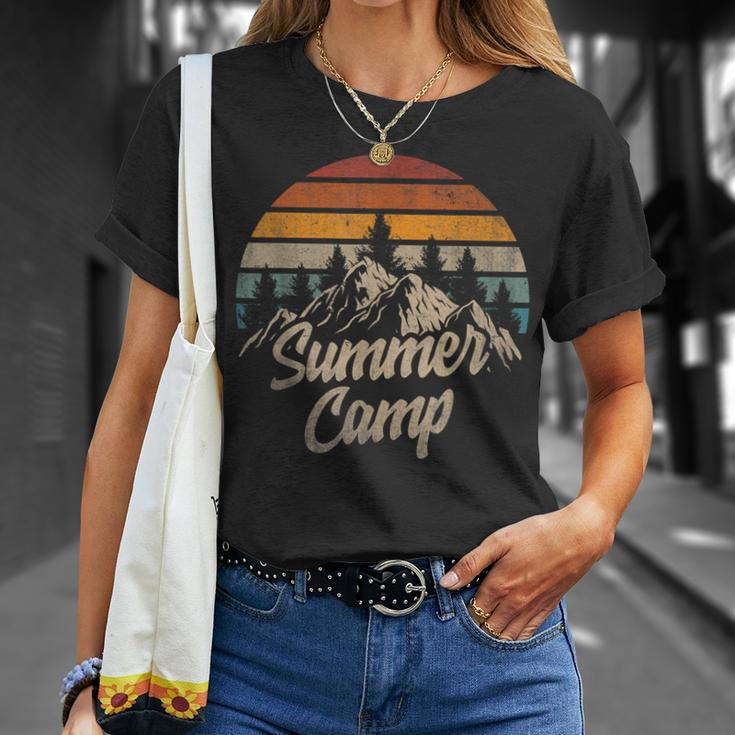 Summer Camp Family Vacation Summer Break Sunset Vintage Unisex T-Shirt Gifts for Her