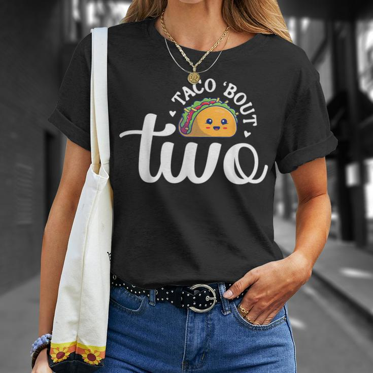 Taco Bout Two Toddler 2Nd Birthday 2 Year Tacos Taco Tuesday T-Shirt Gifts for Her