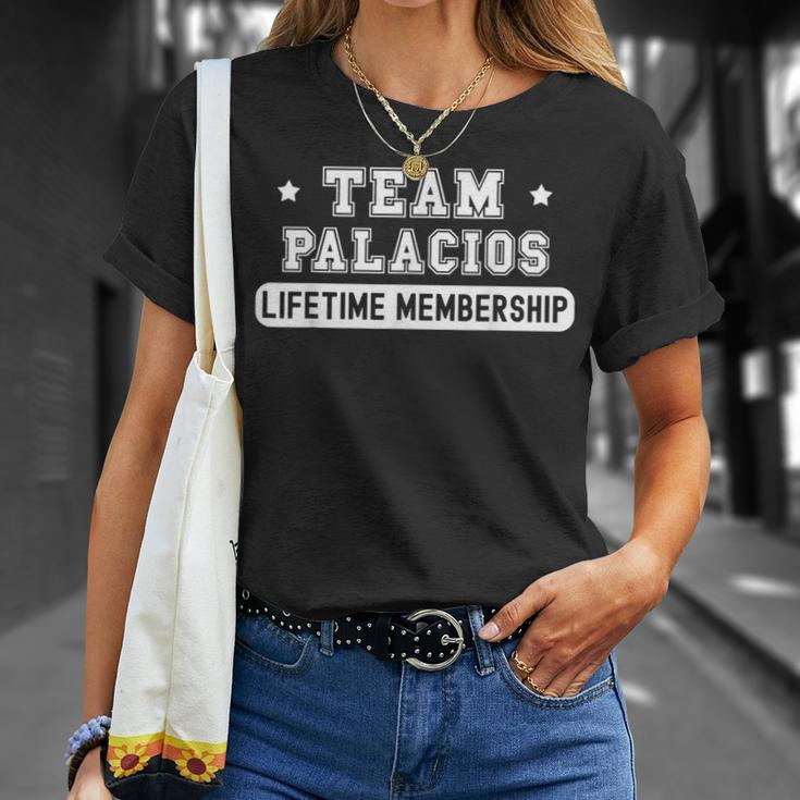 Team Palacios Lifetime Membership Family Last Name T-Shirt Gifts for Her