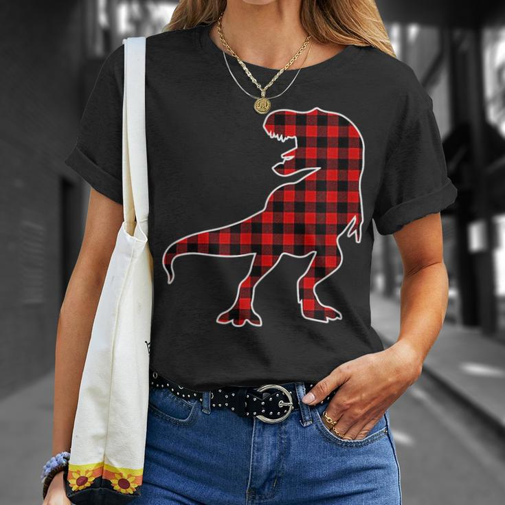 Th Dinosaur Red Buffalo Plaid Costume Dinosaur Lover Gift Gifts For Buffalo Lovers Funny Gifts Unisex T-Shirt Gifts for Her