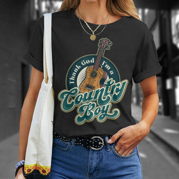 Thank God Im A Countryboy Country Music Hat Cowgirl Band Unisex T-Shirt Gifts for Her