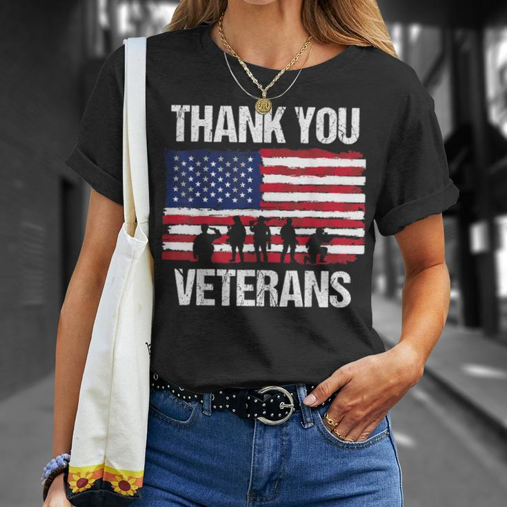 Thank You Veterans Day & Memorial Day Partiotic Military T-Shirt Gifts for Her