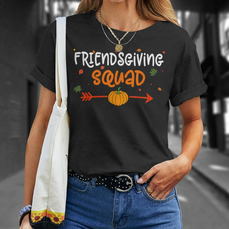 Thanksgiving Friendsgiving Squad Team Thankful Matching T-Shirt Gifts for Her