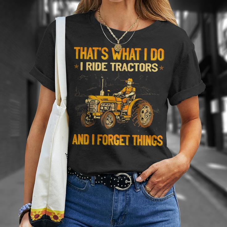 That's What I Do I Ride Tractors T-Shirt Gifts for Her