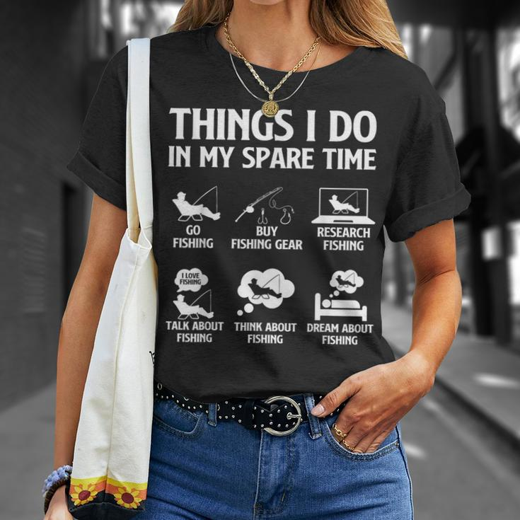 Things I Do In My Spare Time Fishing Boys Bass Fishing T-Shirt Gifts for Her