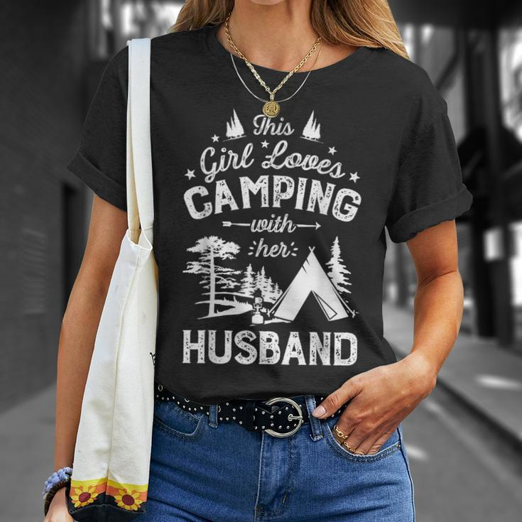 This Girl Loves Camping With Her Husband Gifts Camper Wife Unisex T-Shirt Gifts for Her