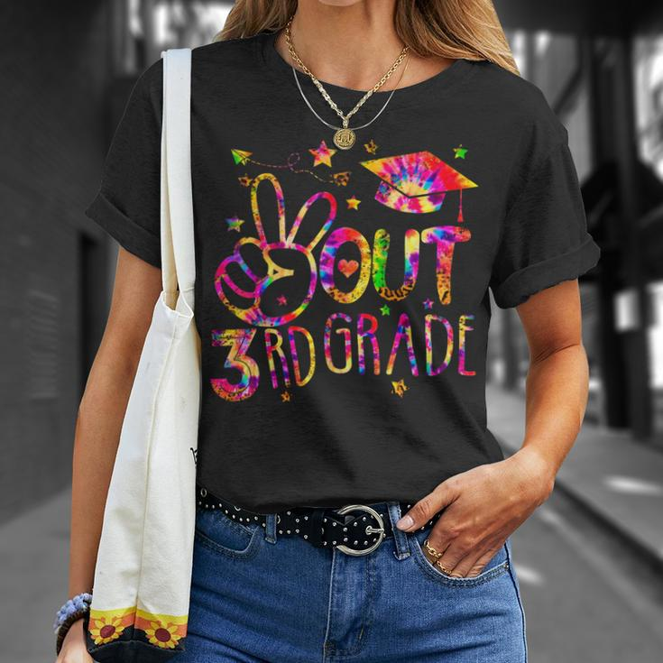 Tie Dye Peace Out 3Rd Grade Graduation Last Day Of School Unisex T-Shirt Gifts for Her