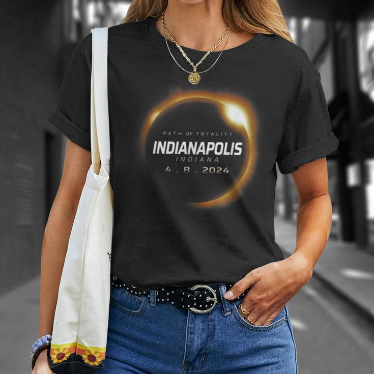 Total Solar Eclipse 2024 Indianapolis Indiana April 4 2024 T-Shirt Gifts for Her