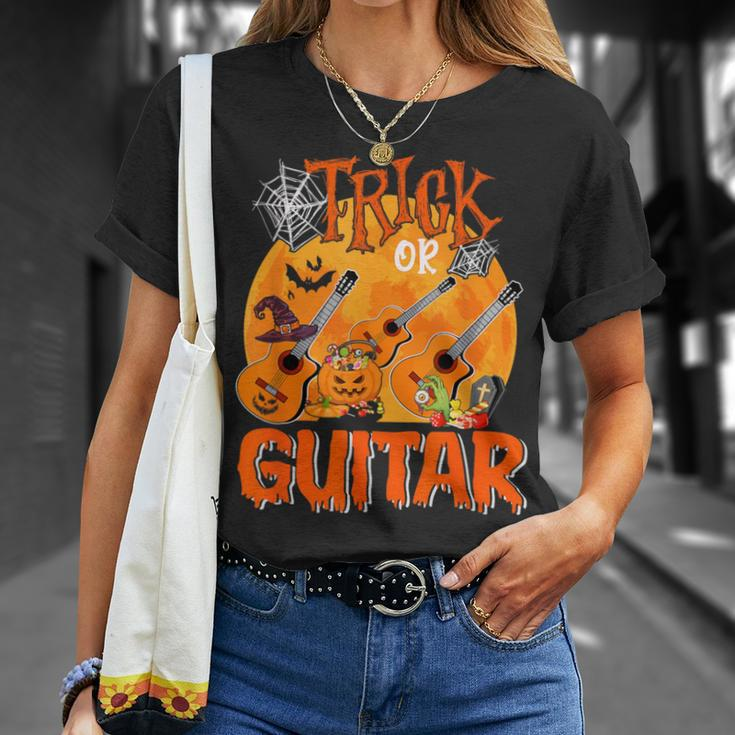Trick Or Guitar Halloween Musical Costume Witch's Hat T-Shirt Gifts for Her