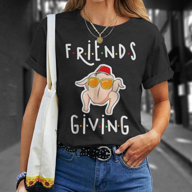 Turkey Friends Giving Happy Friendsgiving Thanksgiving T-Shirt Gifts for Her