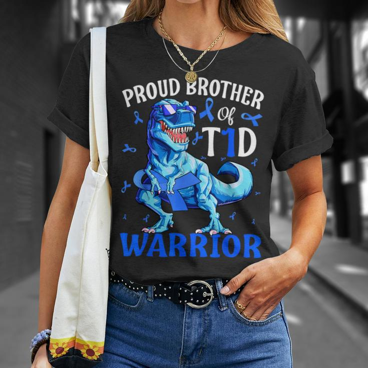 Type 1 Diabetes Proud Brother Of A T1d Warrior T-Shirt Gifts for Her
