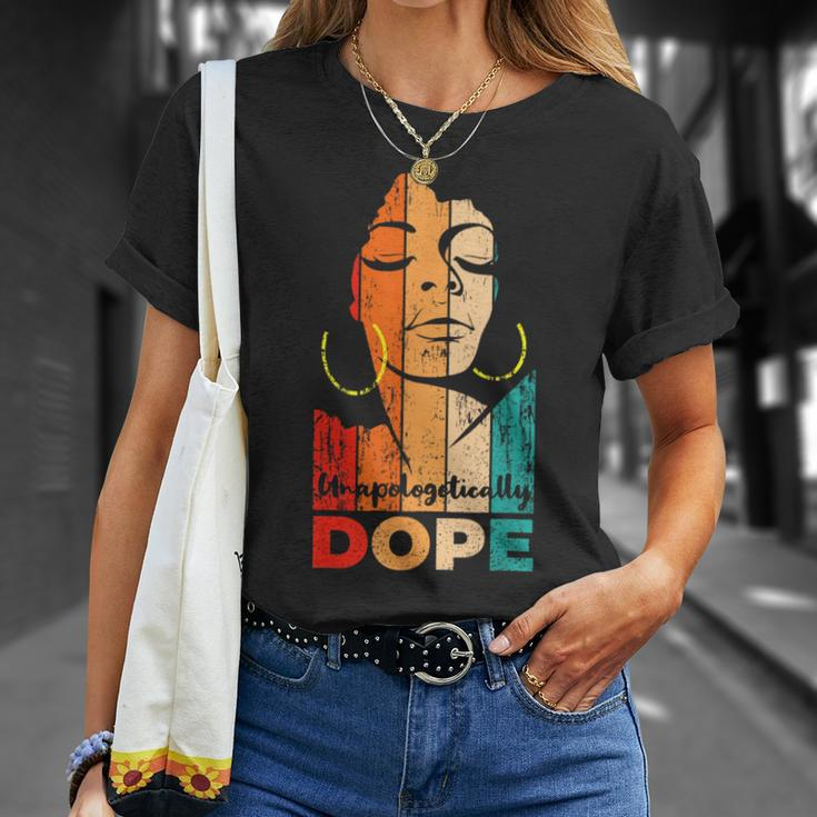 Unapologetically Dope Black Pride Melanin African American Unisex T-Shirt Gifts for Her