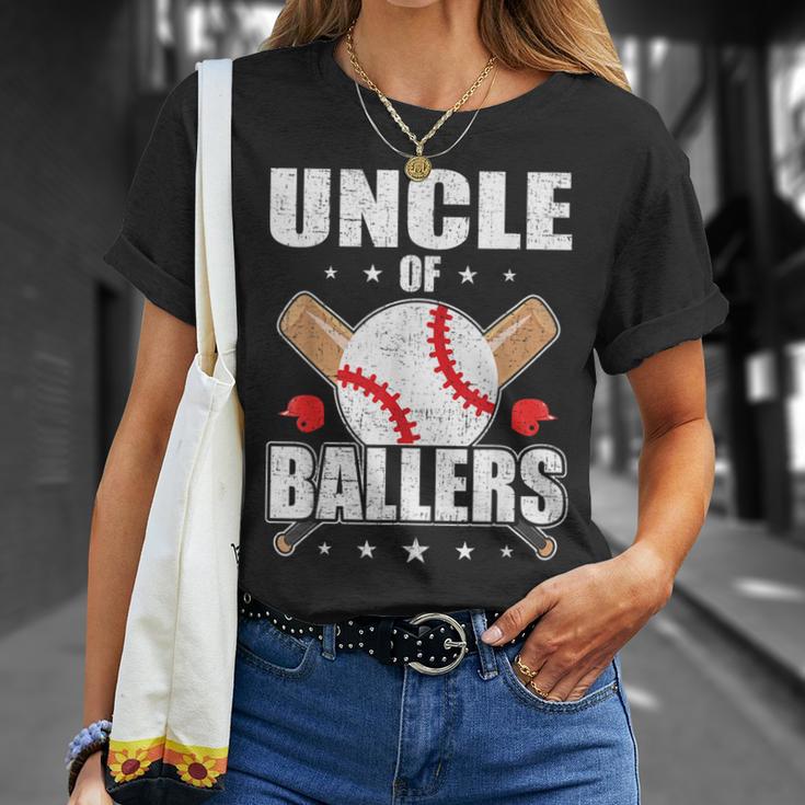 Uncle Baseball Uncle Of Ballers Baseball Softball Lover Uncle Unisex T-Shirt | Mazezy