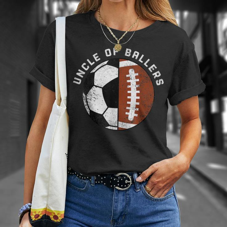 Uncle Of Ballers Funny Soccer Football Uncle Unisex T-Shirt Gifts for Her