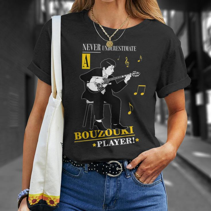 Never Underestimate The Bouzouki Player T-Shirt Gifts for Her