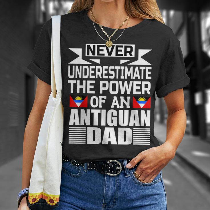 Never Underestimate The Power Of An Antiguan Dad T-Shirt Gifts for Her