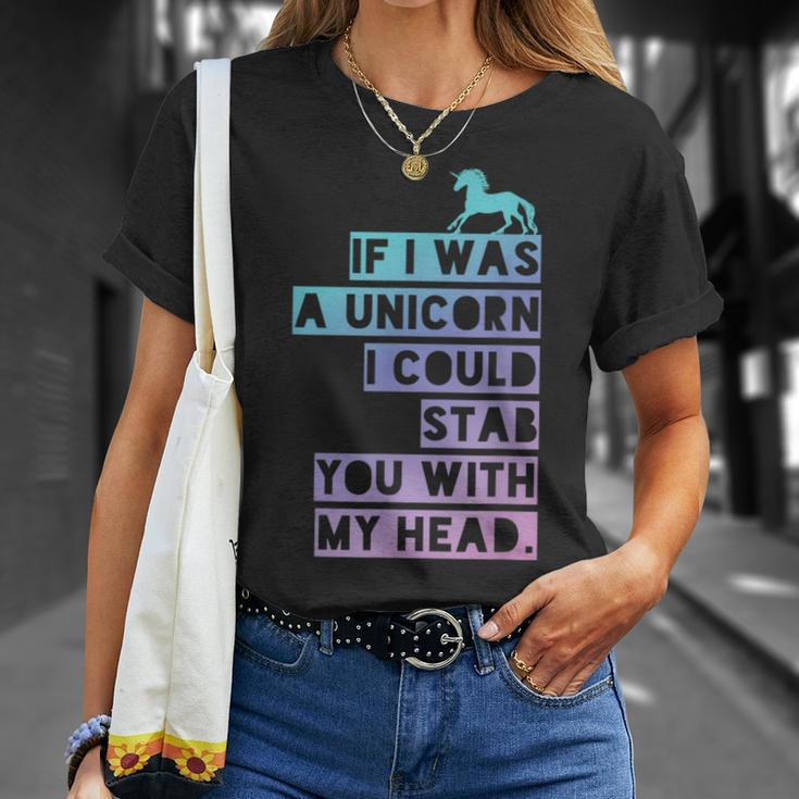 If I Was A Unicorn I Could Stab You Emo T-Shirt Gifts for Her