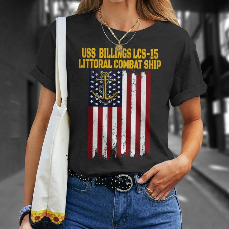 Uss Billings Lcs-15 Littoral Combat Ship Veterans Day T-Shirt Gifts for Her