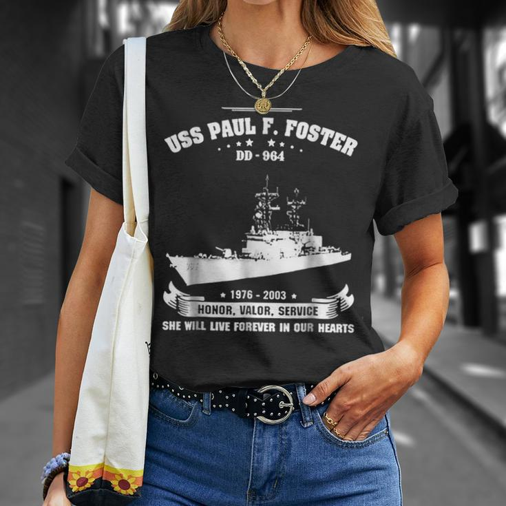 Uss Paul F Foster Dd964 Unisex T-Shirt Gifts for Her