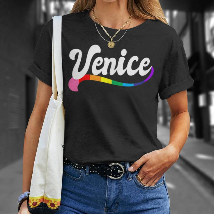Venice Italy California Gay Pride Lgbtqi Queer Love Italian Unisex T-Shirt Gifts for Her