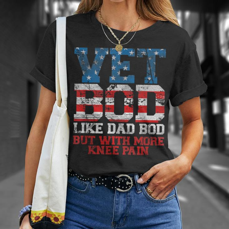 Vet Bod Like Dad Bod But With More Knee Pain Veteran Day T-Shirt Gifts for Her