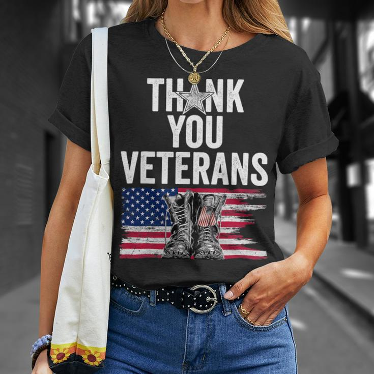 Veteran Vets Thank You Veterans Shirts Proud Veteran Day Dad Grandpa 344 Veterans Unisex T-Shirt Gifts for Her